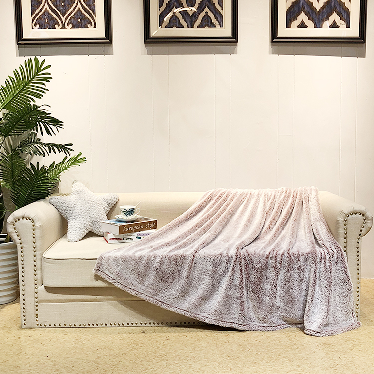Thick Plush Knit Blanket Throw 100% Polyester Microfiber Bottom Printed Fluffy Fleece Modern Solid Knitted OEKO-TEX STANDARD 100