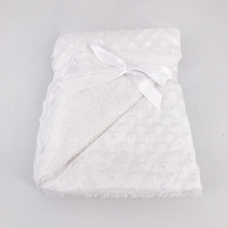 Winter knit warm baby fleece mink blanket with sherpa flannel fleece backing for children