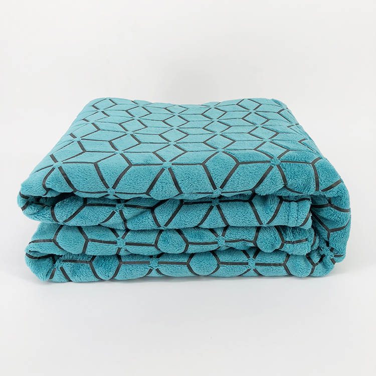 100% polyester super soft offset glue printing flannel fleece mink blanket throw