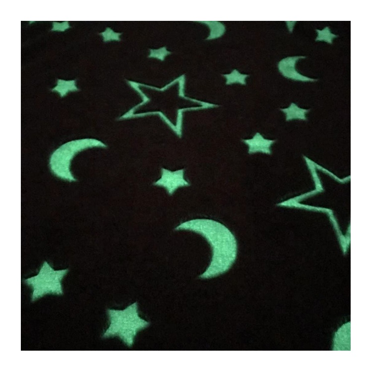 Free sample hem edge leisure custom no blur glowing magical blankets flannel fleece super thick warm blanket