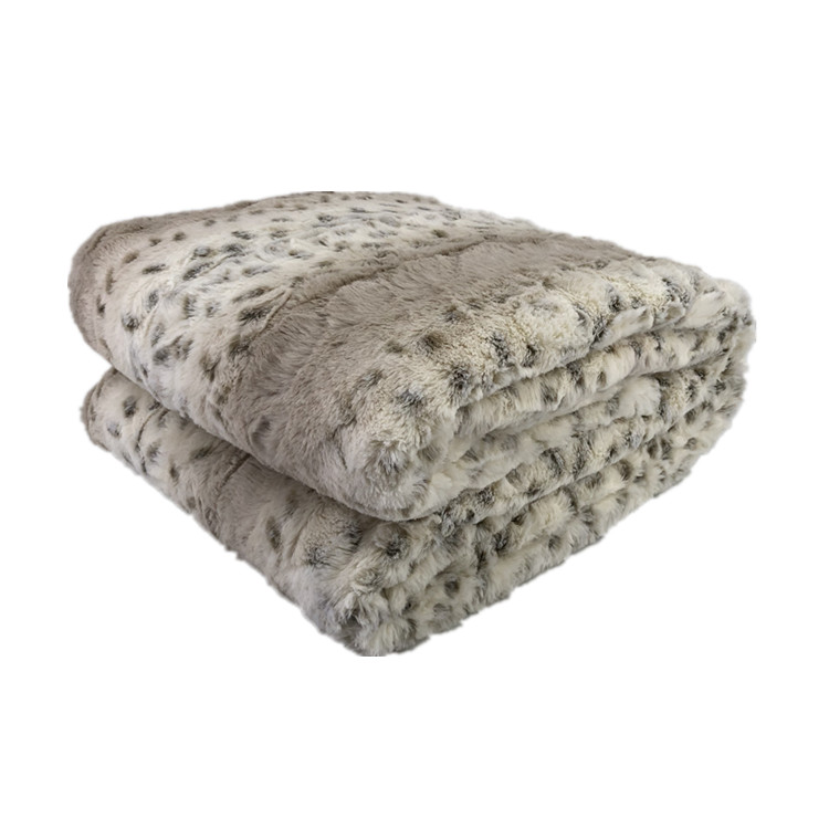 Velvet Fleece Sherpa Winter Blanket Throw Double Layer Sided Brushed Tiger Pv Faux Fur 100% Polyester Adults Embossed
