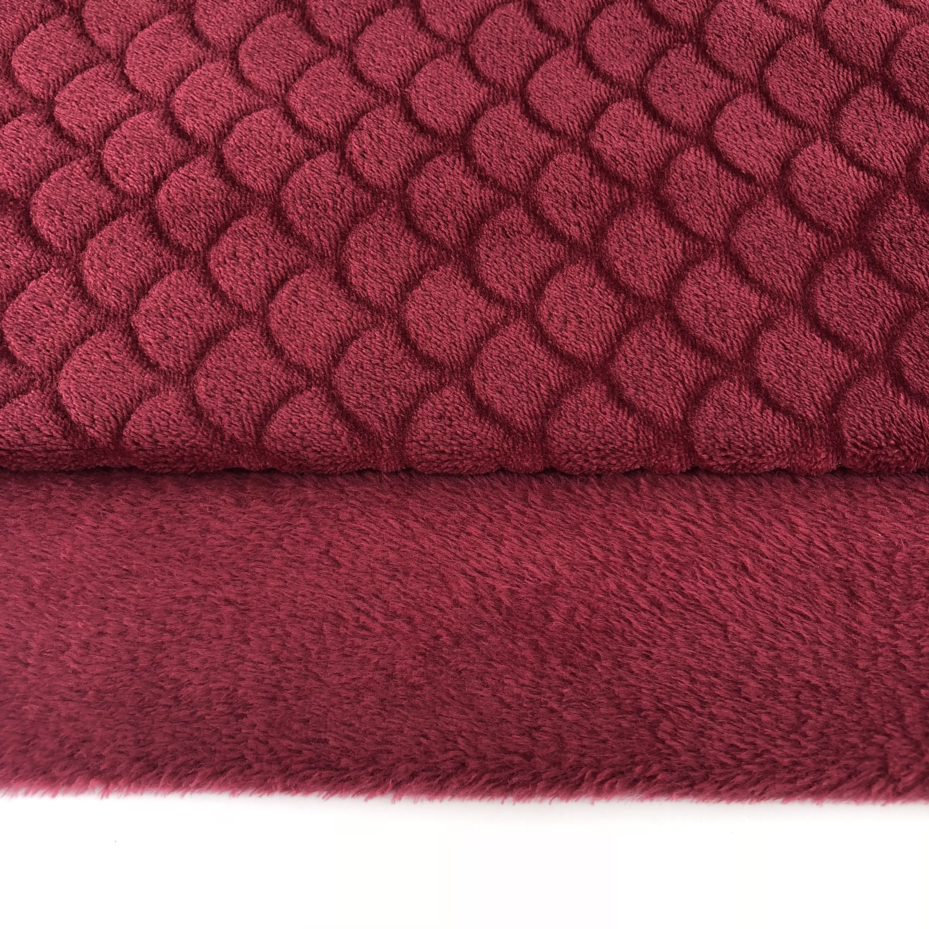 Fabric 3D Plaid Jacquard Embossed Polyester Flannel Fleece 100% Polyester Woven Blanket Printed Plaid