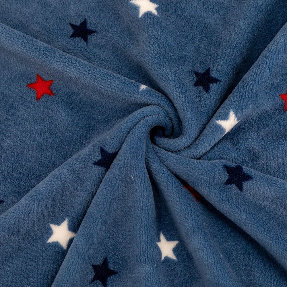 Textile fabric wholesale recycled custom printed flannel coral fleece blanket mantas