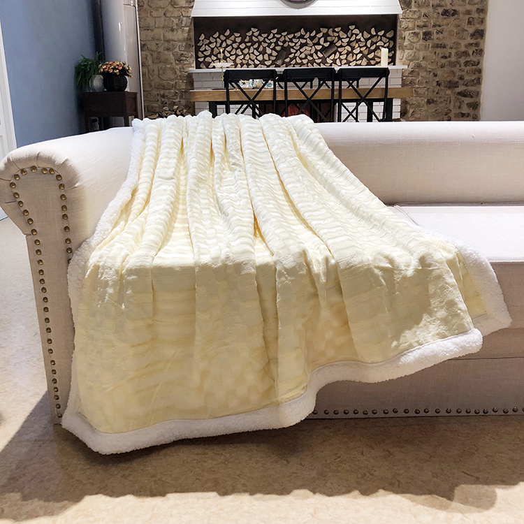 Throw Blanket Wholesale Soft Super Reversible Micromink Fleece Jacquard 100% Polyester Coral Fleece Fabric OEKO-TEX STANDARD 100