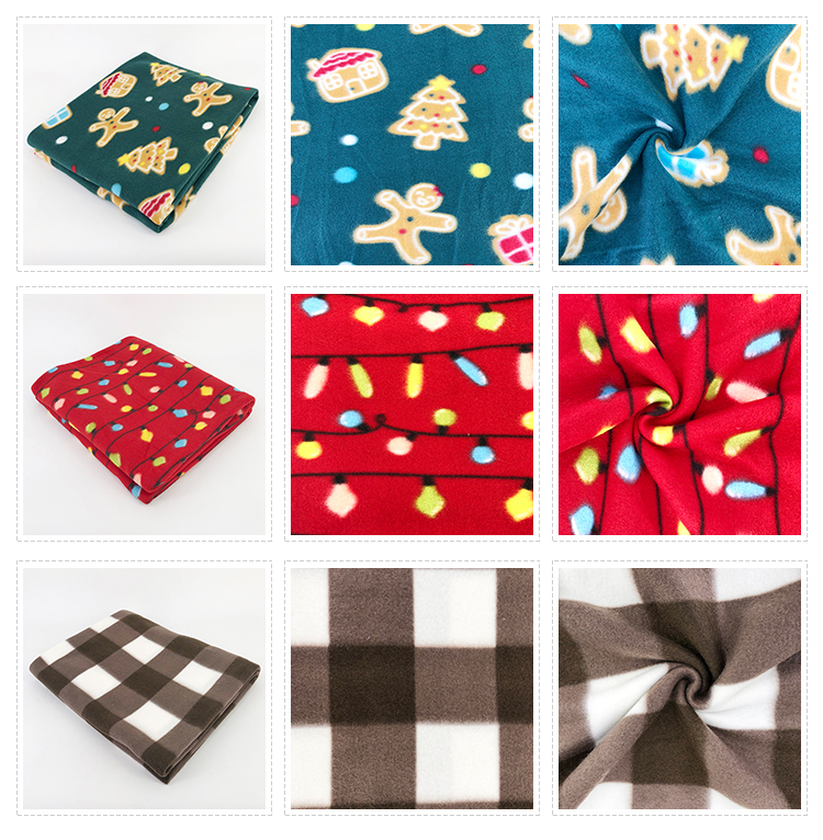 Thermal Sublimation Baby Print Fabric Christmas Style Sofa Blanket Throw Cheap Wholesale Polar Fleece Blanket