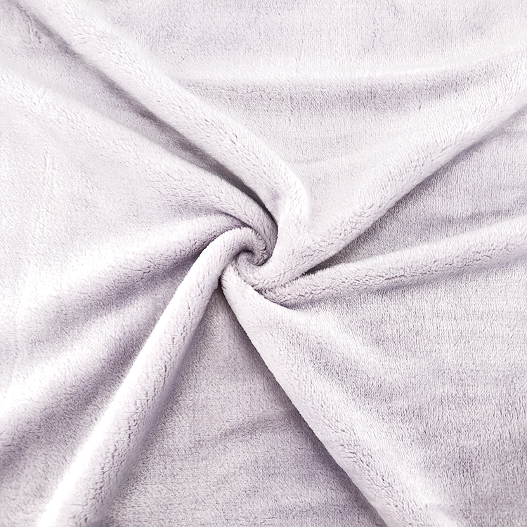 Light purple custom printed and solid flannel fleece fabric set gift blanket 220x240 throw