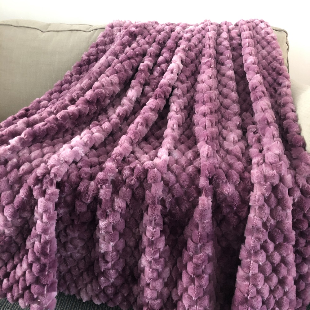 Custom Fabric For Blanket Tie-dye Printed Jacquard Brushed Faux Fur Fleece Fabric Frazadas