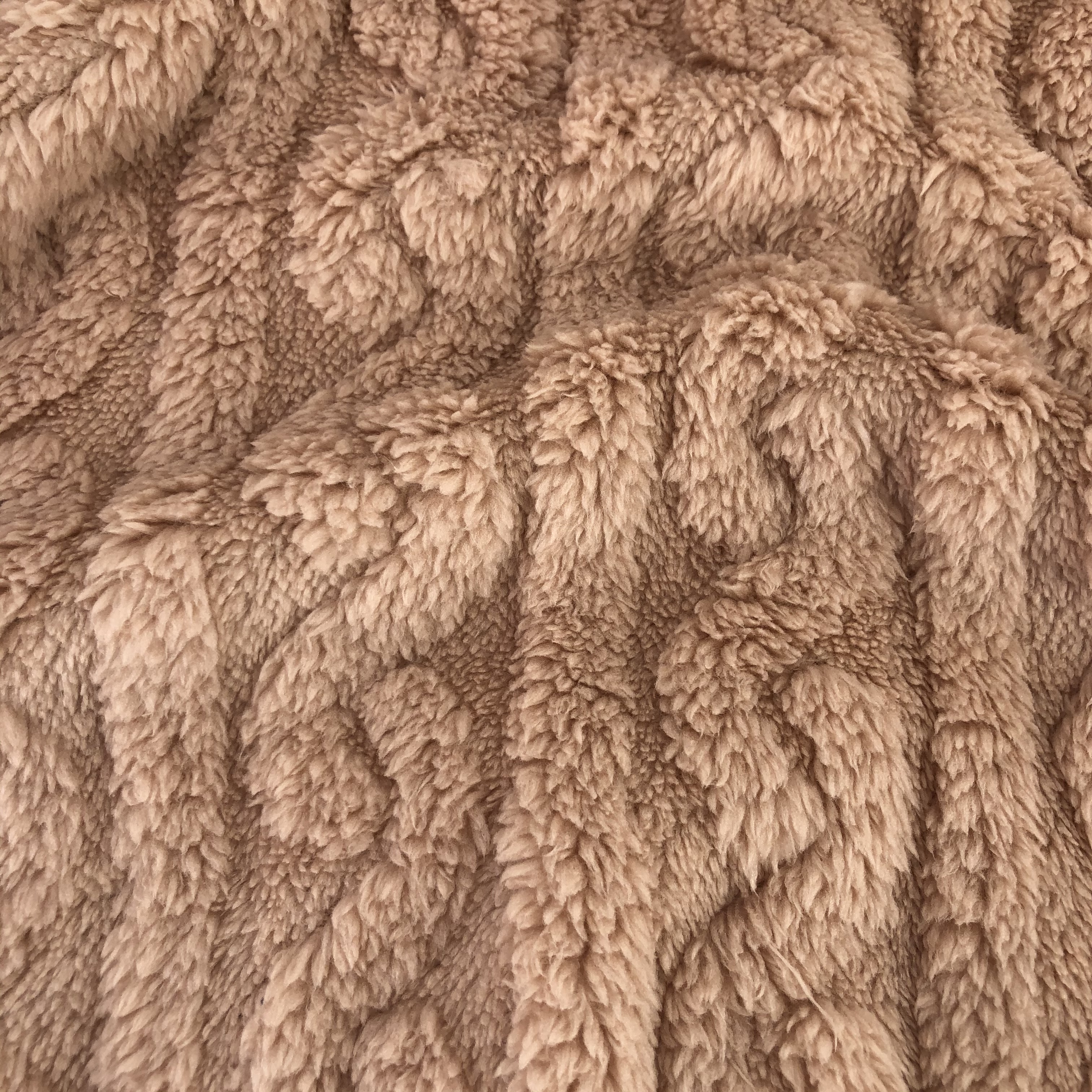 Jacquard knitted fabric fluffy fleece plush throw blanket
