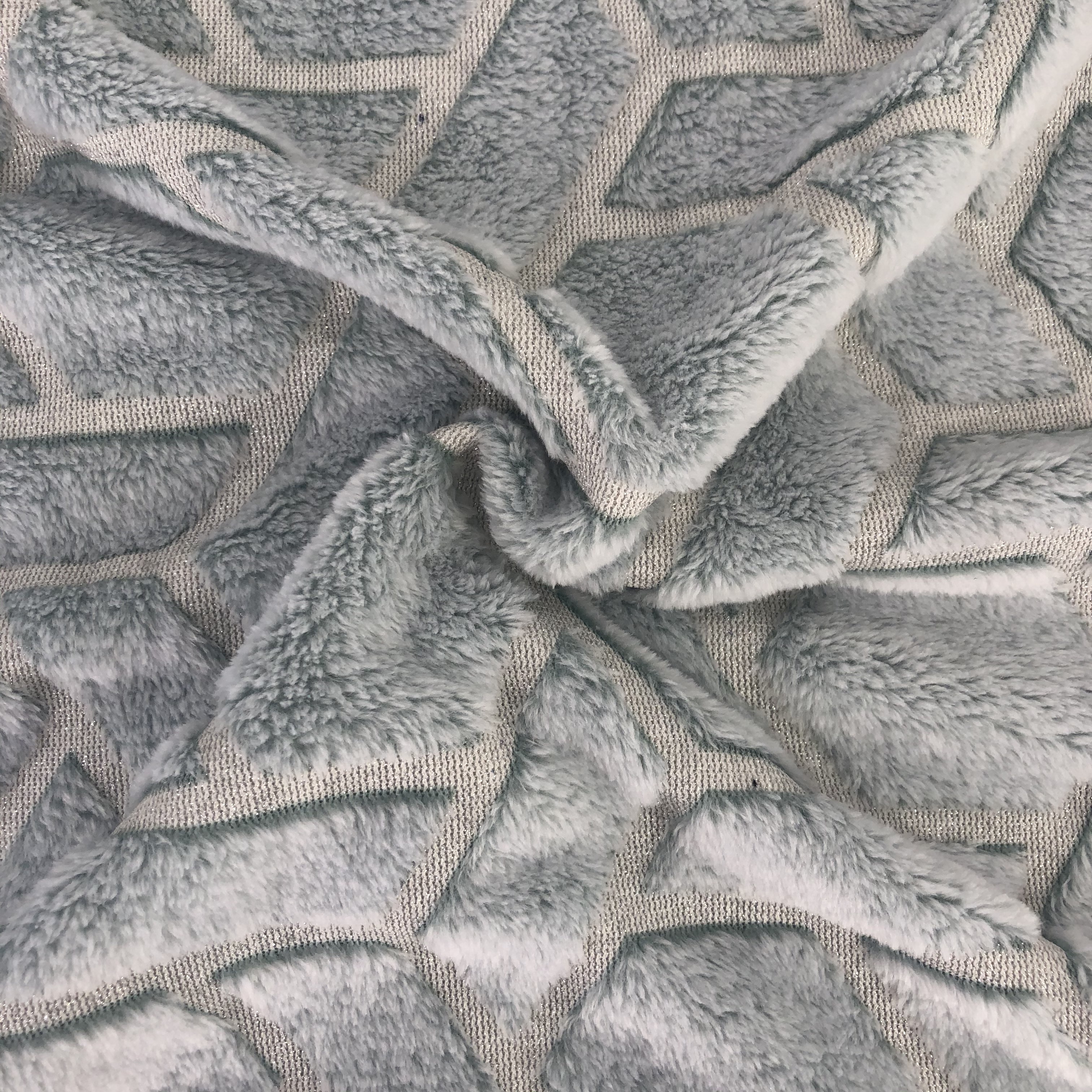 Super soft plush fleece velvet geometric jacquard knitted sparkle flannel embossed throw blanket for decorative