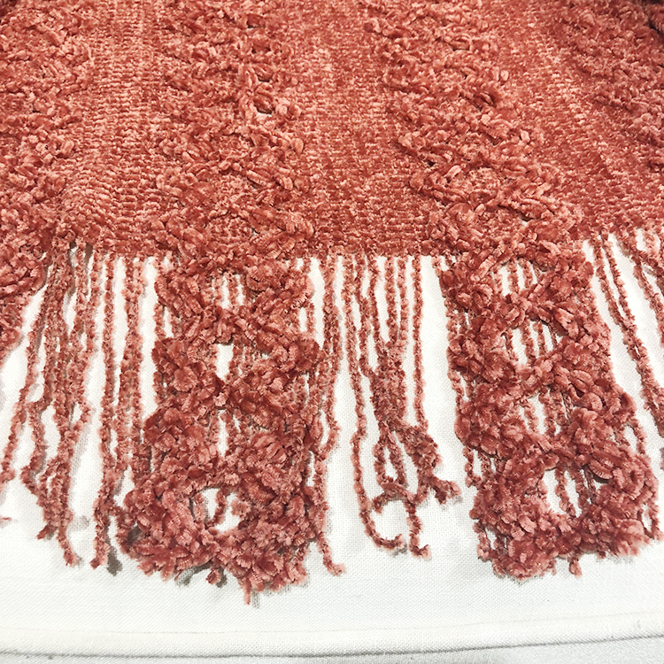 Crochet yarn knitted sofa tassel cellular blanket, blankets knit red throw blanket