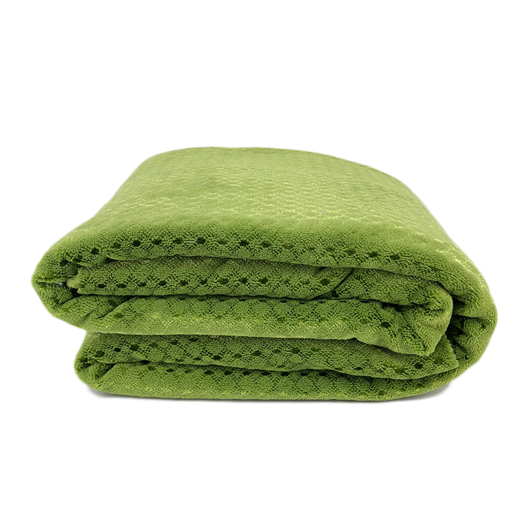 Solid glitter jacquard woven flannel fleece fabric