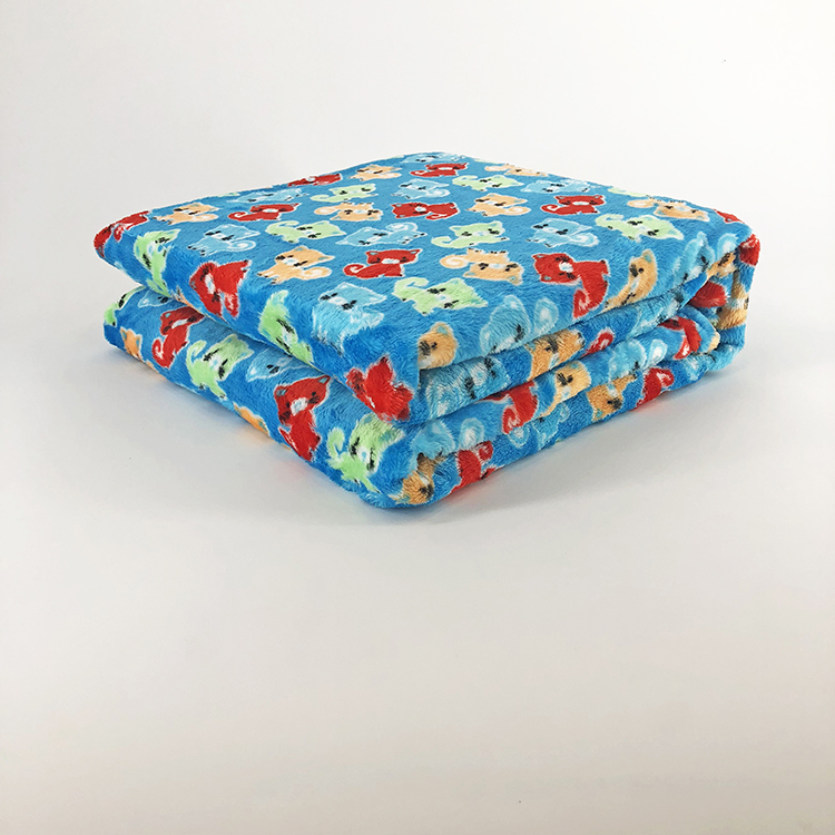 Jacquard fuzzy flannel sofa throw home textile double side printed plush luxury bedding blanket for children