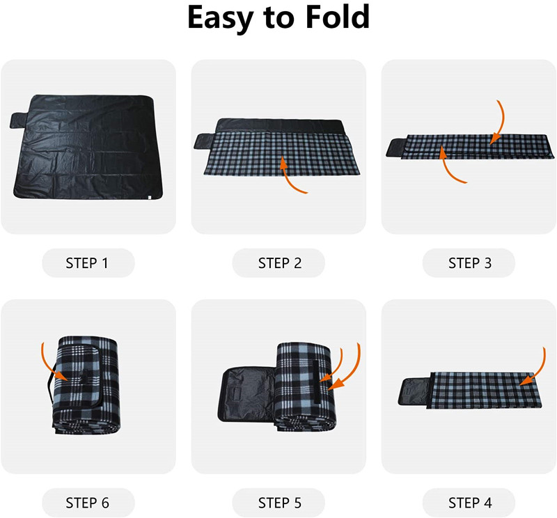 Large Picnic Mat Blanket Waterproof Picnic Barbecue Great for Camping on Grass and Portable 200-350GSM