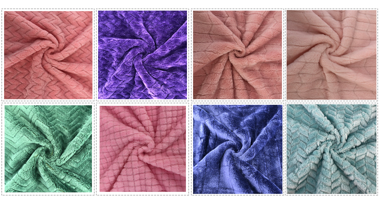 Manufacturer velvet plush flannel fleece waffle jacquard blanket custom