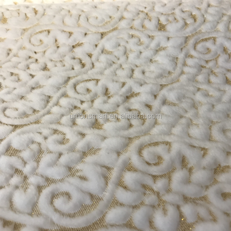 100% polyester new fashion design novel jacquard velvet fleece fabric
