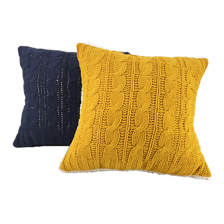 Decorative Pillow Trade Assurance Colorful Cushion Cover Bedding Acrylic Reversible Sherpa For Sofa And Bedding