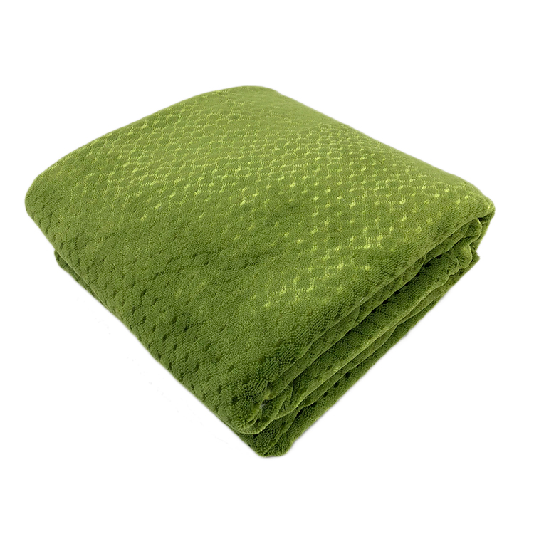 Solid glitter jacquard woven flannel fleece fabric