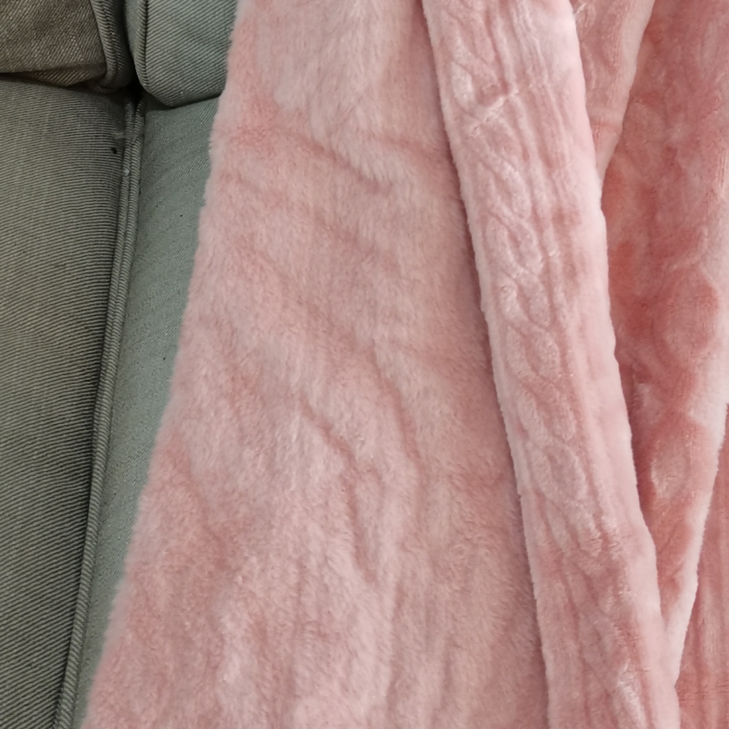 Plush Bed Blanket Solid Flannel Fleece with Burn-out Velvet 100% Polyester Knitted Two Side Brushed Cable Knit Burn Out,modern