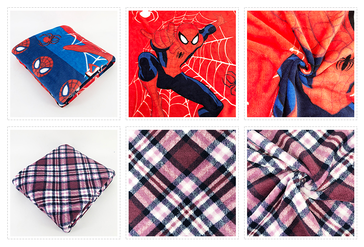 Fuzzy Blankets Flannel Fleece Blanket Jacquard Throw Spiderman Printed Colorful Quality Plush 100% Polyester Rectangular