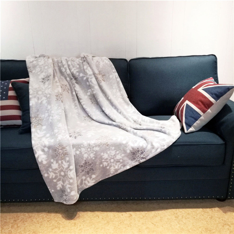 Christmas sofa blanket sparkling deep-textured velvet fleece blanket snow