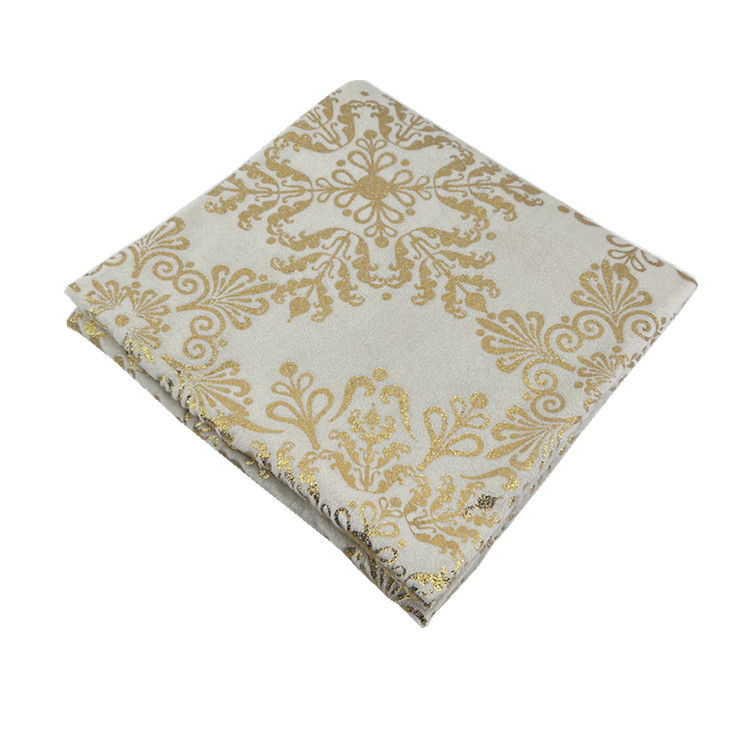 Golden Foil Prints Microfiber Flannel Fleece Throw Blankets 100% Polyester Latest Products In Market
