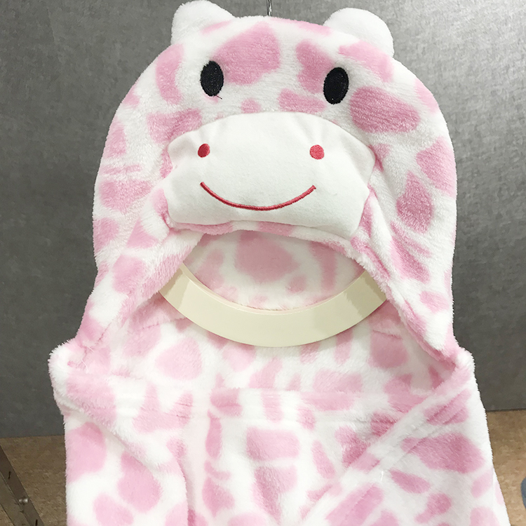 Baby super soft warm and cozy receiving blanket flannel fleece Hooded baby shawl kids wearable blankets