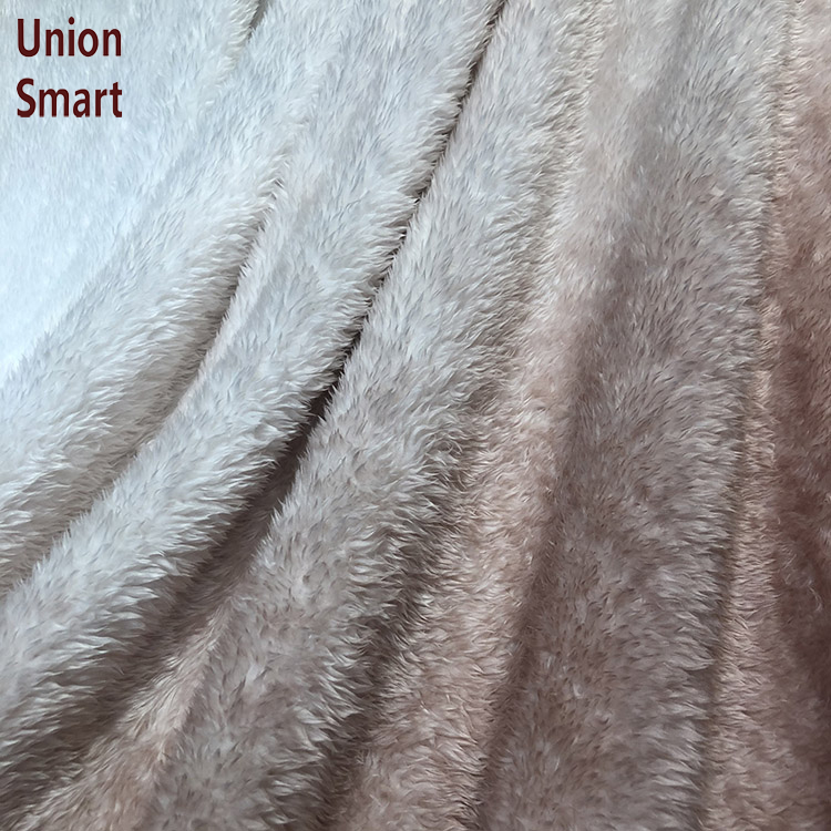 OEM new style gradual change teddy bear fur blanket luxury bedding throws mantas