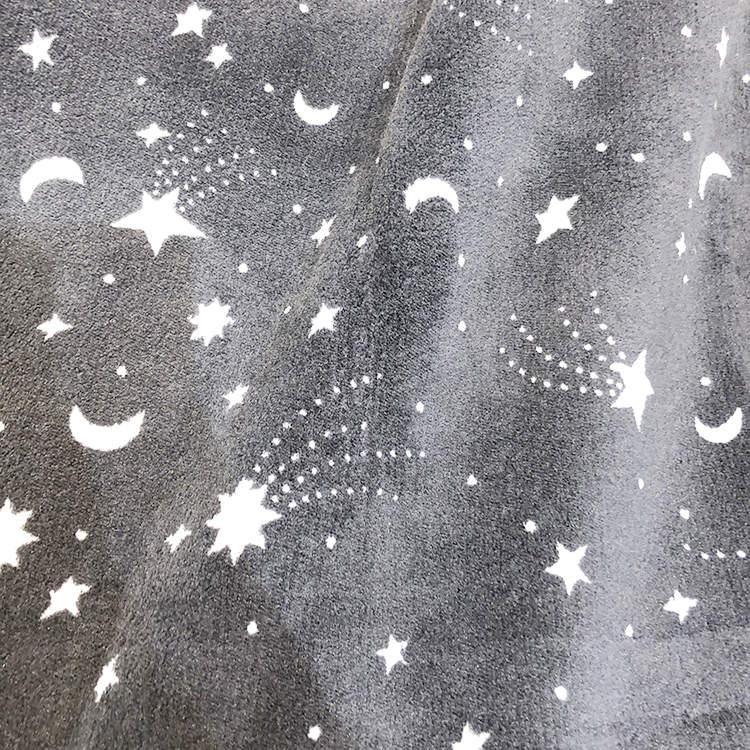 Super soft printing coral fleece blanket little star printed black coral sherpa 2 ply fleece thermal blanket for bed