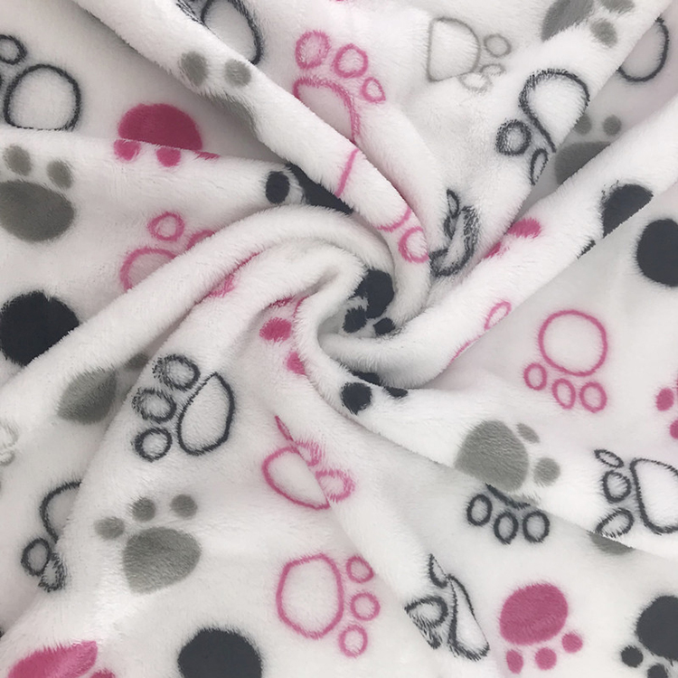 Cute Baby Blanket Print Fabric Coral Flannel Fleece 100% Polyester Woven Gradient Color,any Color with Panton Number 30 FB007-02