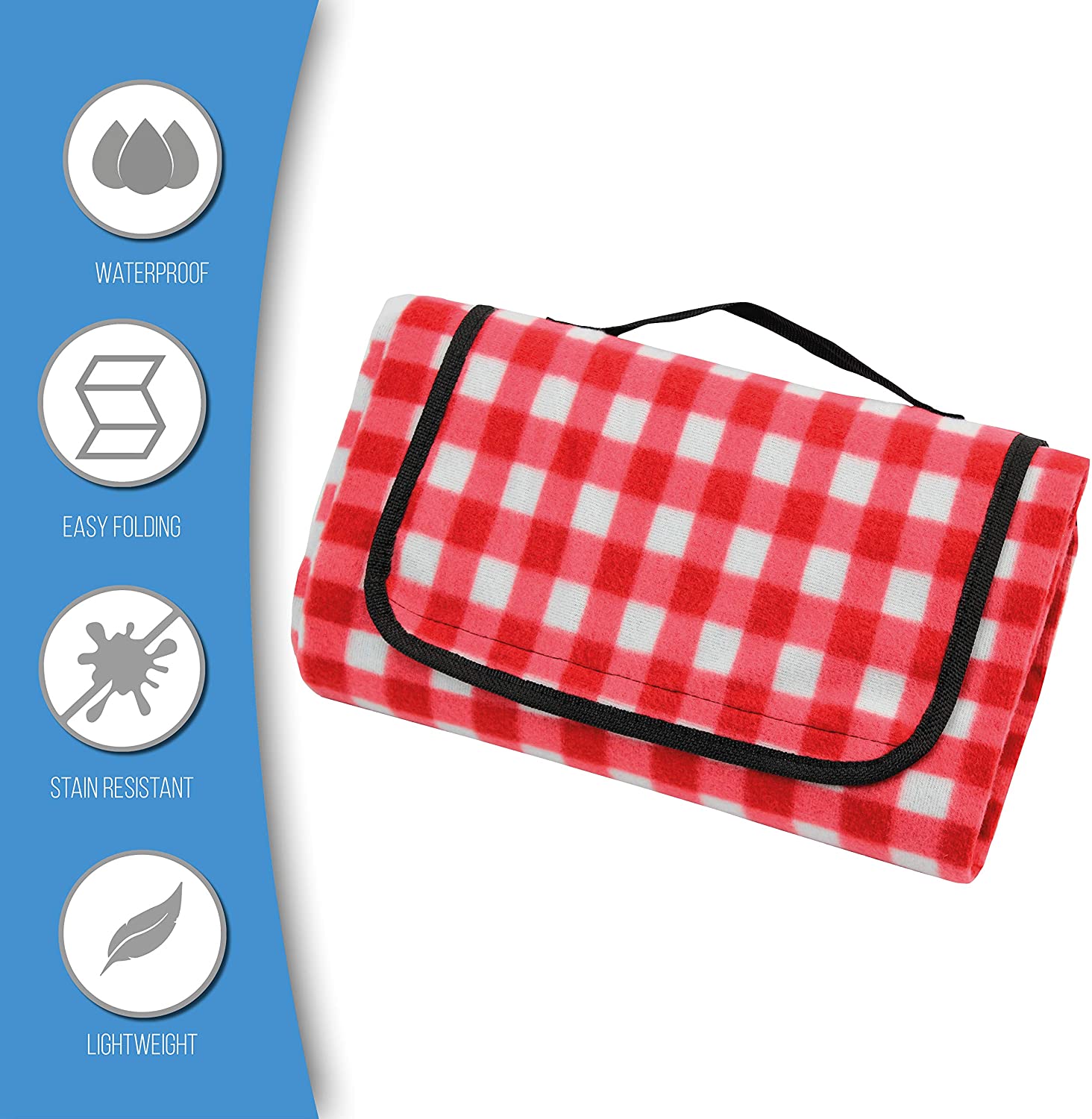 Large Picnic Mat Blanket Waterproof Picnic Barbecue Great for Camping on Grass and Portable 200-350GSM