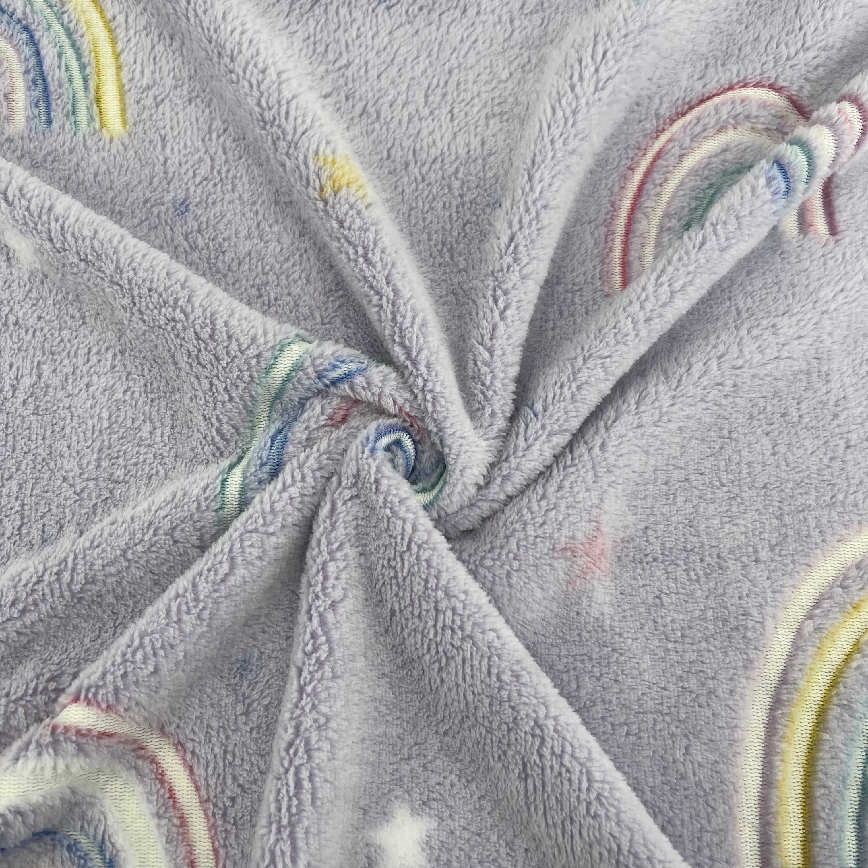 Super soft luminous blanket rainbow design glow in the dark flannel fleece sofa blanket throw
