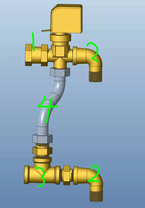 Unit Valve Connection 3/4 Diameter Compact Fan Coil Unit Valve Two Way Two Connections IP44 ...