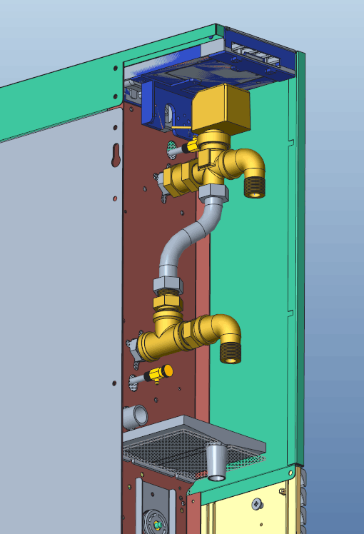 Indoor Fan Coil Unit Valve 590℃ Water Temperature Range Three Way Four Connections