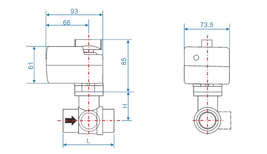 DN15 Self Reset 24V AC/DC Motorized Ball Valve 0