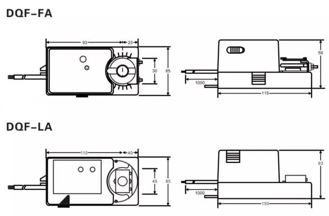EKON Motorized Fan Coil Unit Valve DQF-FA/DQF-LA Fan Valve Actuator / Damper Actuator 3
