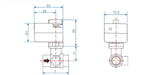 DN20 3 Way Motorized Valve With 0-10V Modulating Output 0