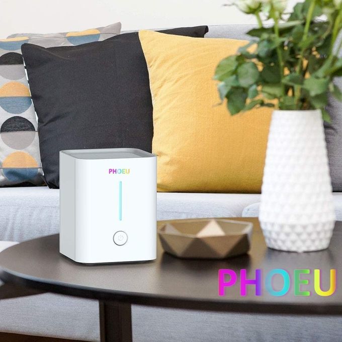 Table top mini purifier with UVC LED disinfection function and active carbon PM2.5 purification