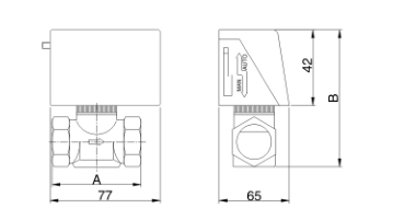 Motorized Fan Coil Unit Valve Two Way Valve Switch Mode With Spring Reset 2