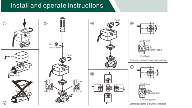 DN15 Self Reset 24V AC/DC Motorized Ball Valve 2