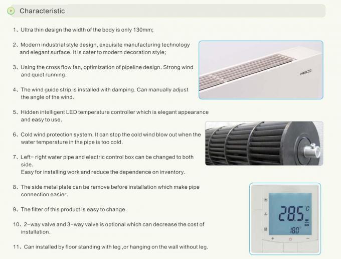 4.8kw 130cm Length Floor Mounted Air Conditioning Units With Touch Screen Controller 0