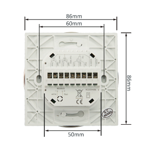 Black Round Smart Thermostat For Fan Coil Units With 0 - 10V Modulating 1