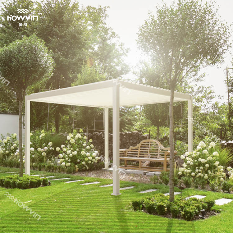 Howvin - Techo bioclimático de Howvin pérgola de persianas de aluminio para  jardín a prueba de lluvia muebles de exterior arcos de patio pérgola  abierta adosada Pérgola