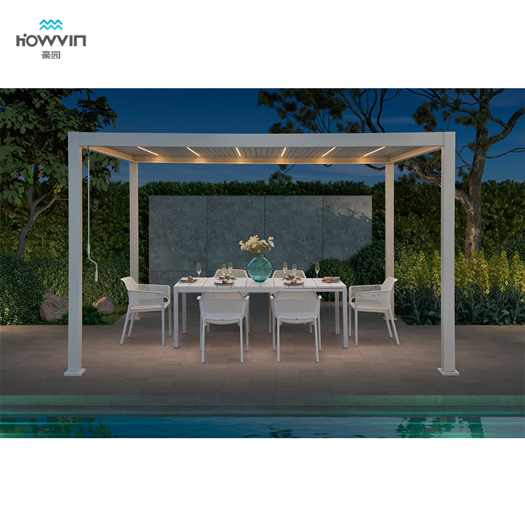 Howvin - Techo bioclimático de Howvin pérgola de persianas de aluminio para  jardín a prueba de lluvia muebles de exterior arcos de patio pérgola  abierta adosada Pérgola