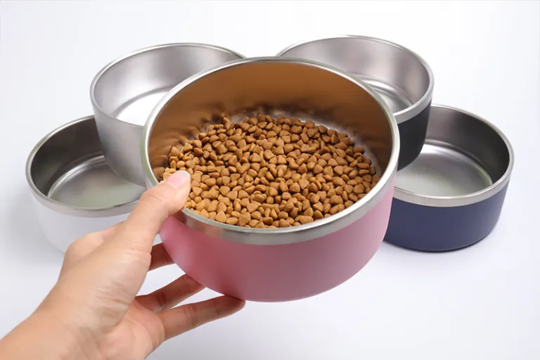 Gamelle Personnalisée Pour Chien/chat - Acier Inoxydable 304, Gravure Laser Nom & Motif, 2 Tailles