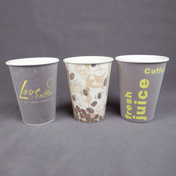 coffee foam in a disposable cup Stock Photo