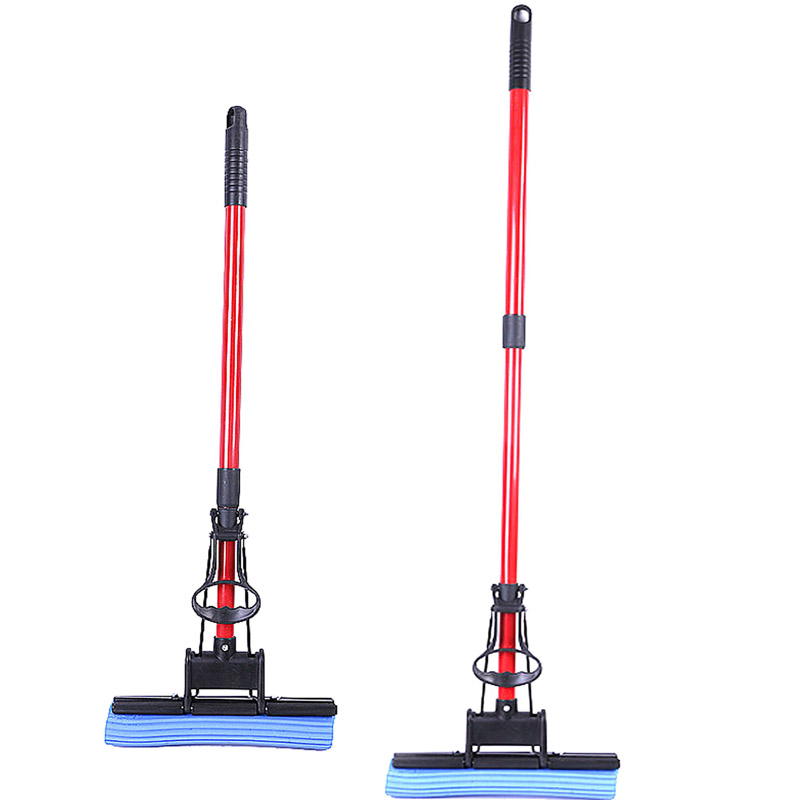 Absorbent PVA sponge mop with telescopic handle
