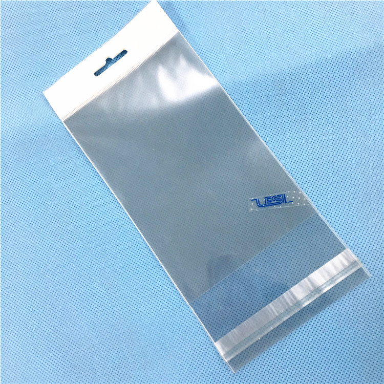 Lesi Recycle Custom Logo Die Cut Plastic Opp Adhesive Cello Bag With