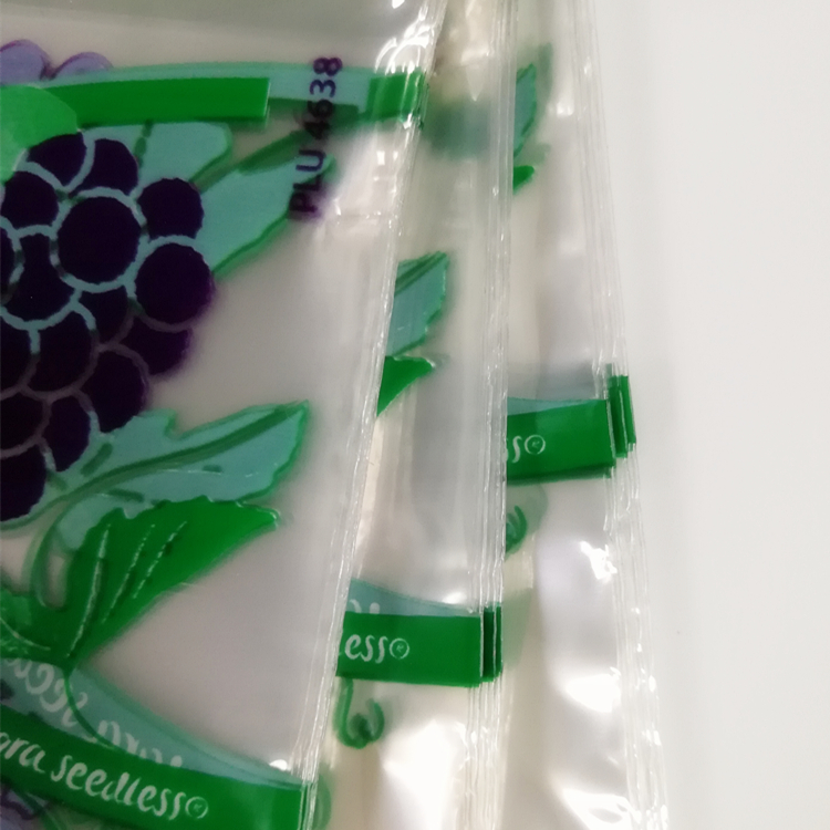 Lesi Recycle fruit bag custom Printing Surface plastic packaging grape bag with vent hole