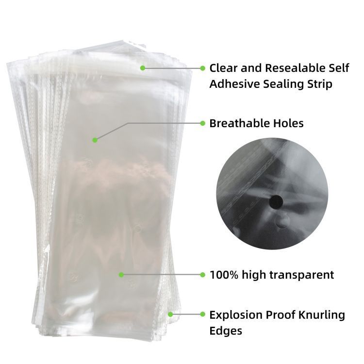 Lesi High clear BOPP anti foggy vegetable lettuce packaging bag