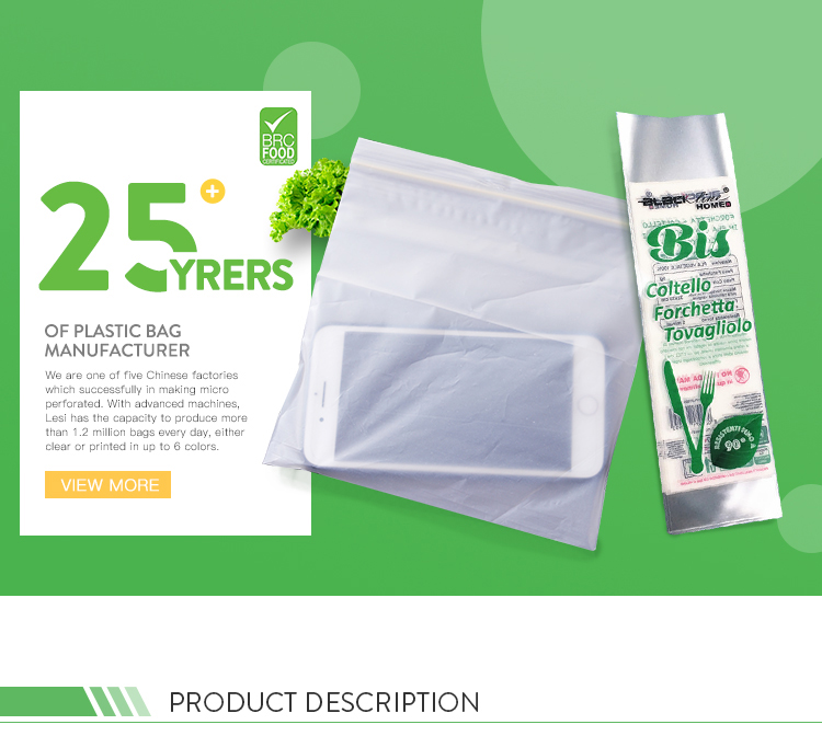 Lesi Biodegradable trash Bag compostable rolling bag with customized logo green trash bag